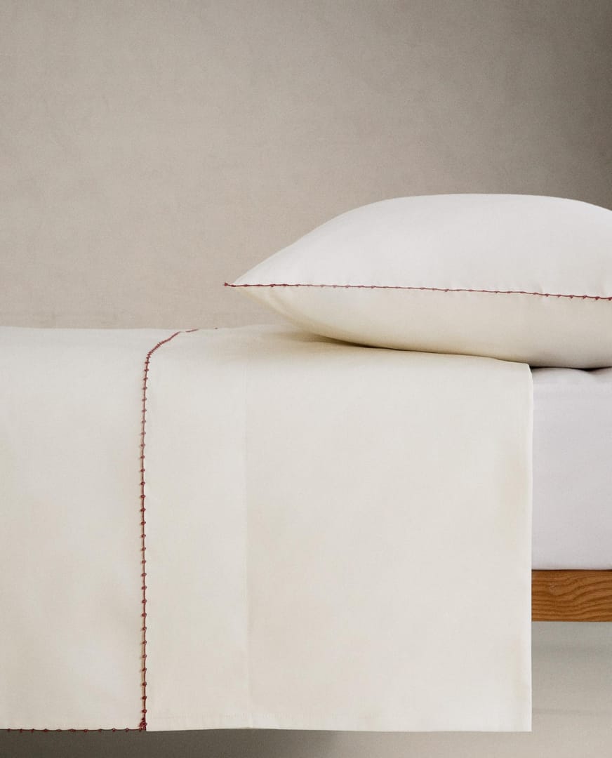 ZARA HOME ДЕТСКАЯ НАТЯЖНАЯ ХЛОПКОВАЯ ПРОСТЫНЯ ракурс 5
