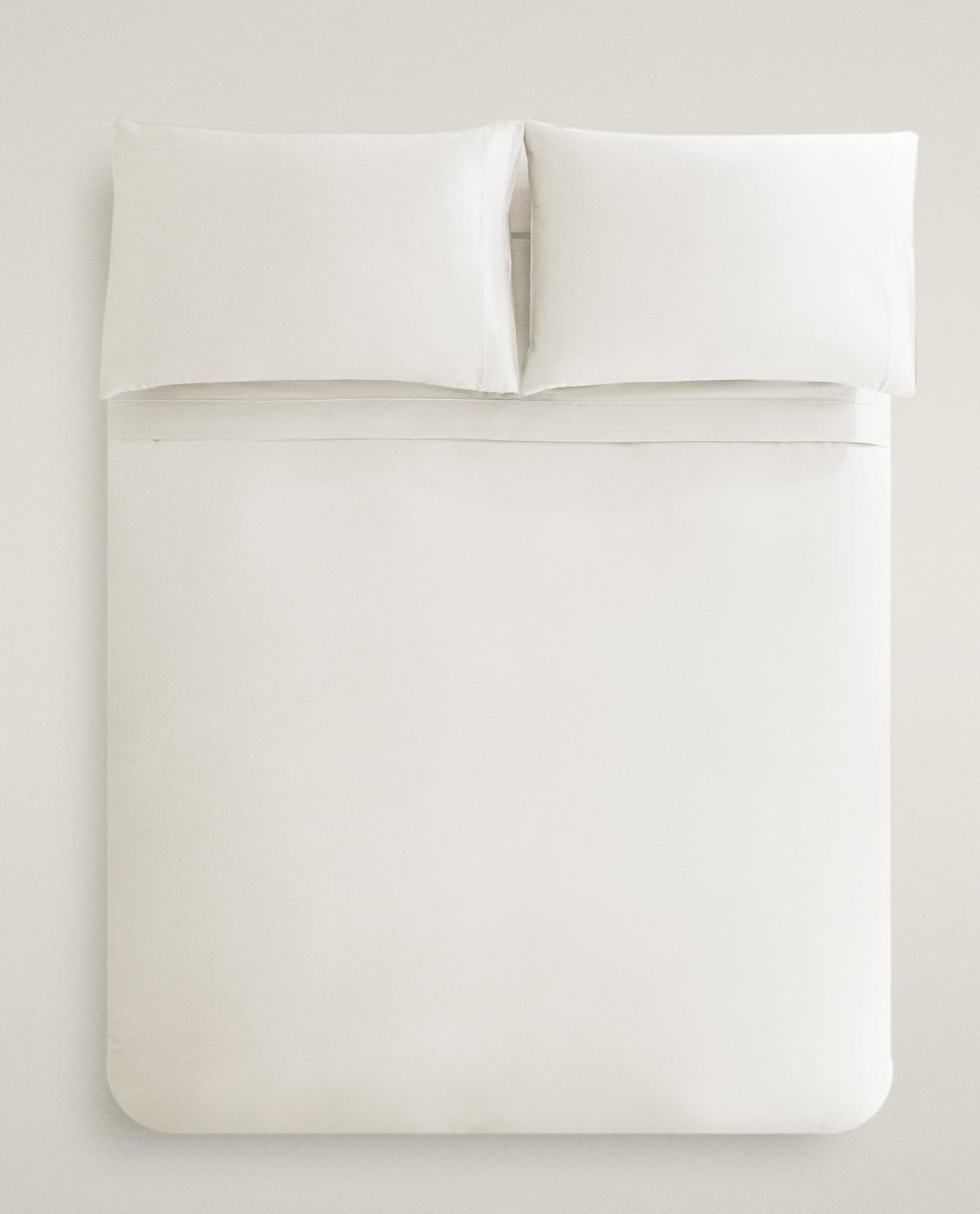 Комплект постельного белья ZARA HOME САТИНОВЫЙ КОМПЛЕКТ ПОСТЕЛЬНОГО БЕЛЬЯ (300 НИТЕЙ) БЕЛЫЙ 160x200