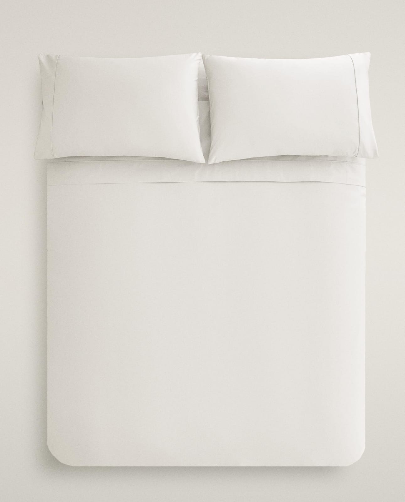 Комплект постельного белья ZARA HOME КОМПЛЕКТ ПОСТЕЛЬНОГО БЕЛЬЯ ИЗ ПЕРКАЛЯ (300 НИТЕЙ) БЕЛЫЙ 90x200