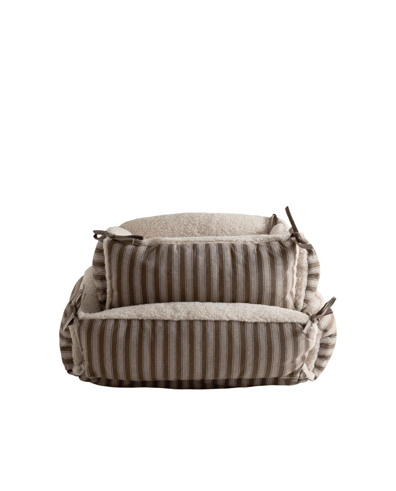 ZARA HOME ЛЕЖАНКА ДЛЯ ЖИВОТНЫХ В ПОЛОСКУ С ОВЧИНОЙ ракурс 8