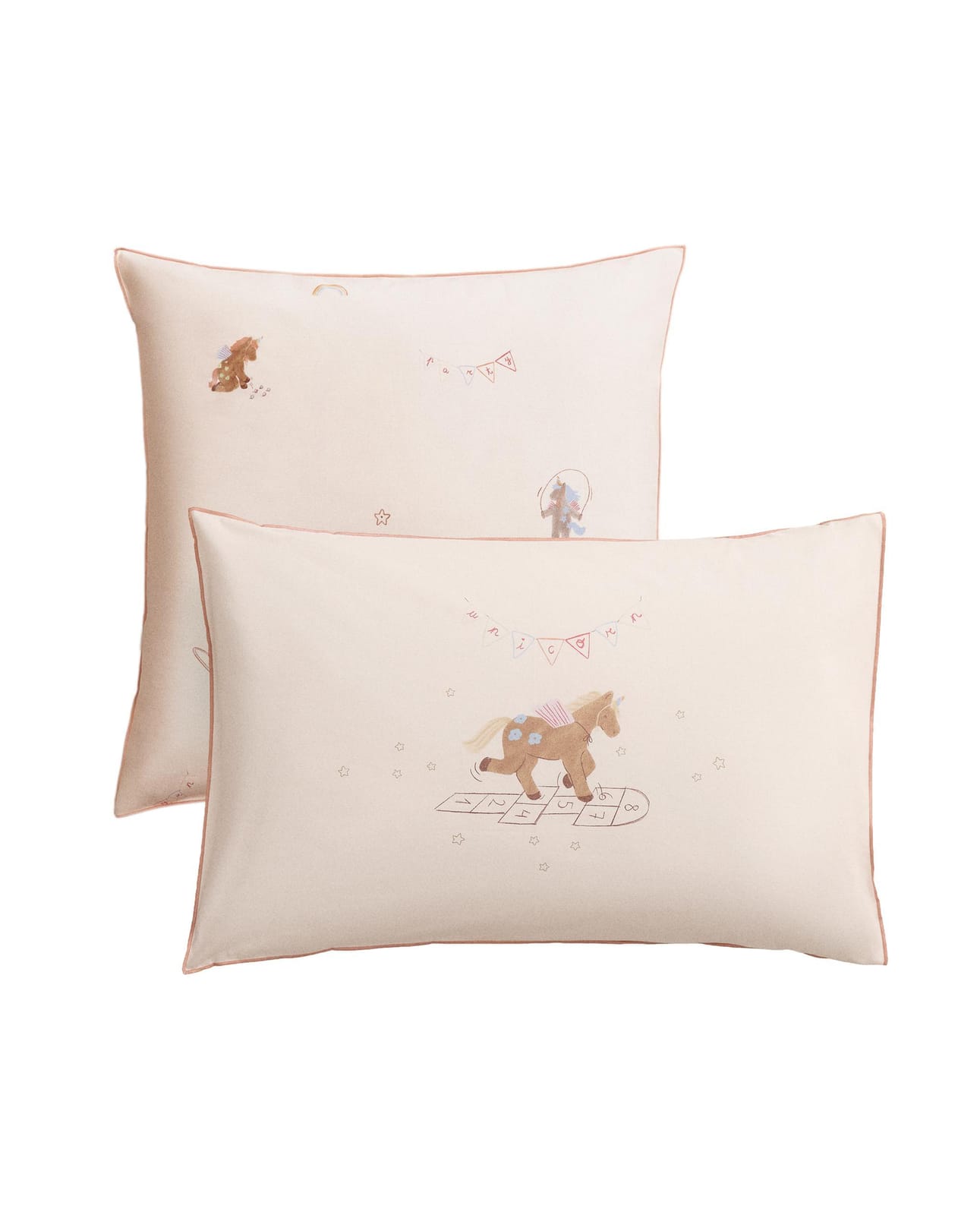 ZARA HOME НАВОЛОЧКА НА ПОДУШКУ ДЕТСКАЯ С ЕДИНОРОГАМИ ракурс 7