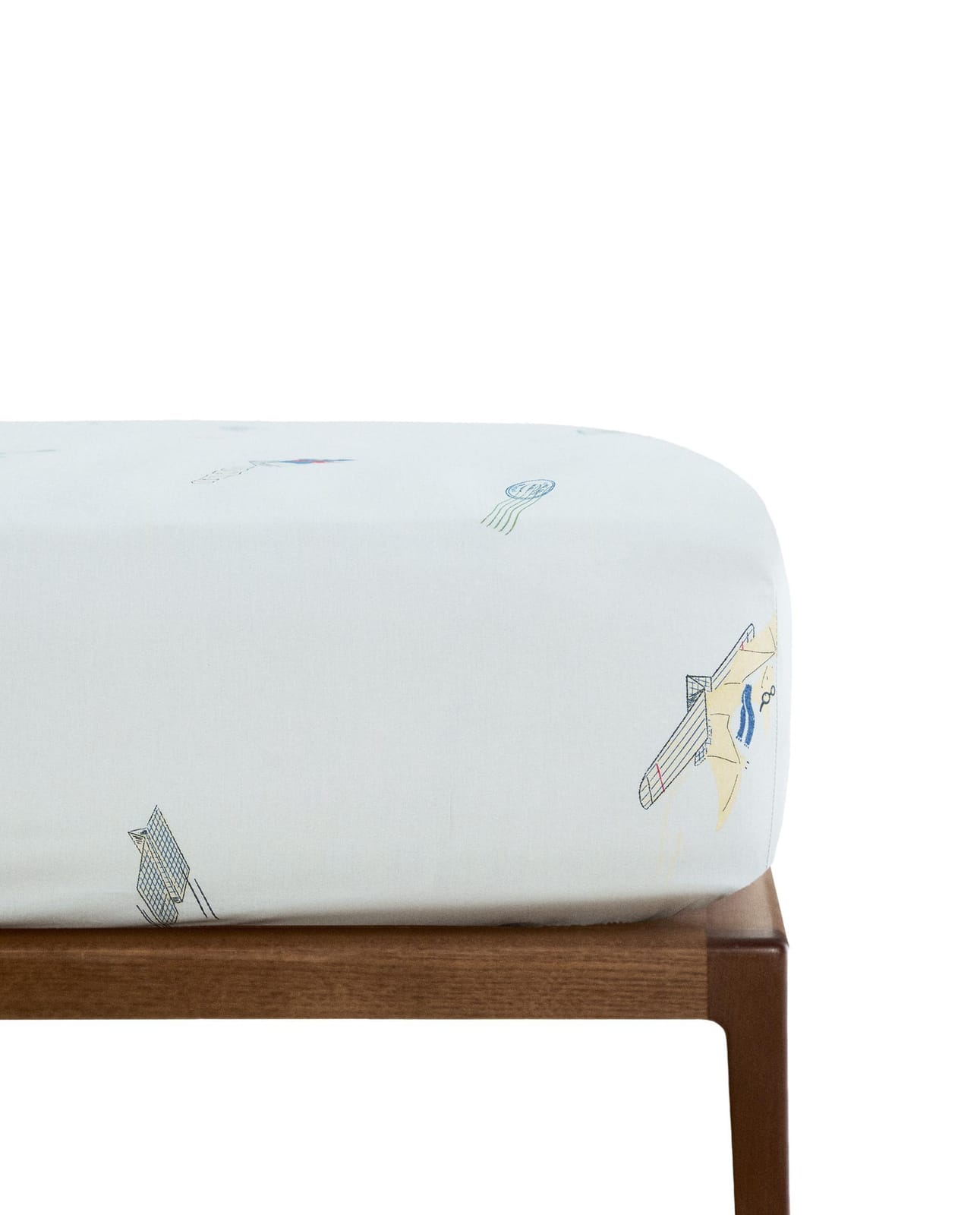 ZARA HOME ДЕТСКАЯ НАТЯЖНАЯ ПРОСТЫНЯ С ДИНОЗАВРАМИ ракурс 7
