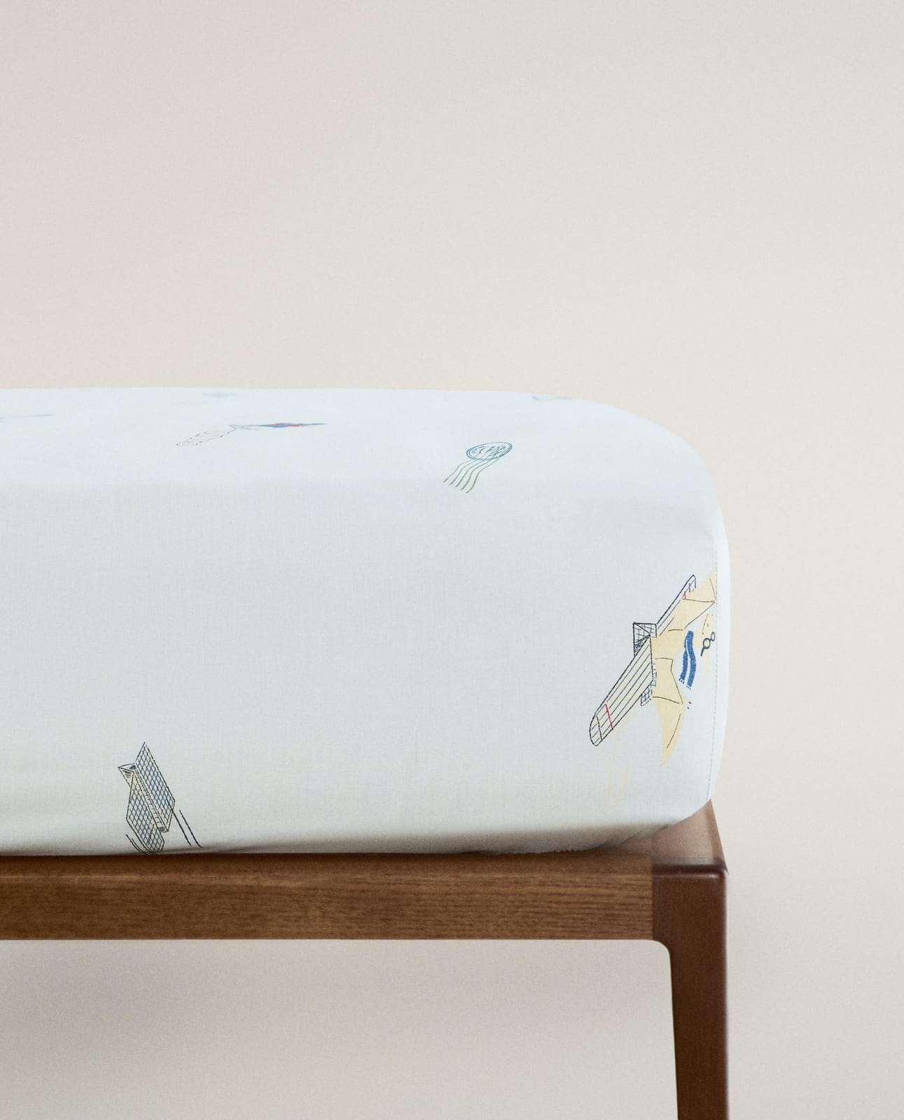 Простыня ZARA HOME детская натяжная простыня с динозаврами NIEBIESKI 90 x 200 x 30 cm