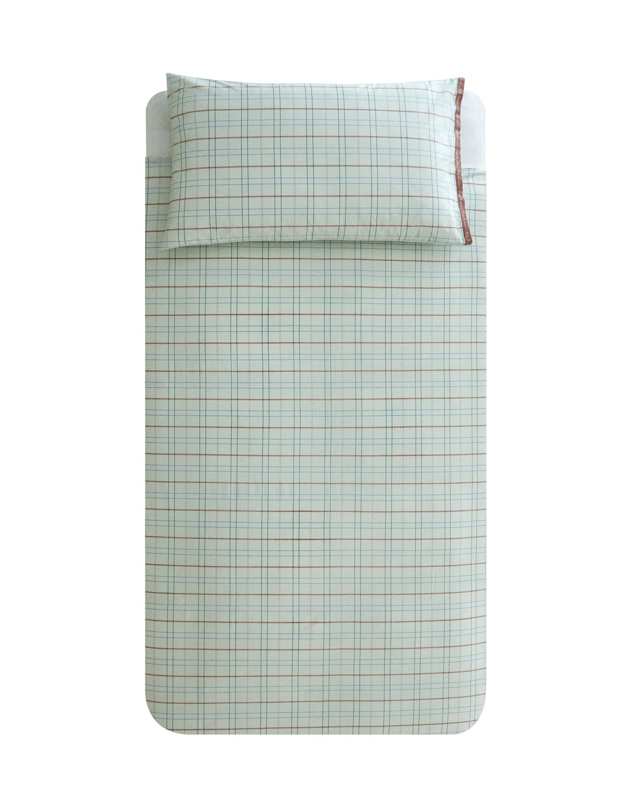 ZARA HOME ДЕТСКИЙ ПОДОДЕЯЛЬНИК В ЗЕЛЕНУЮ КЛЕТКУ ракурс 7