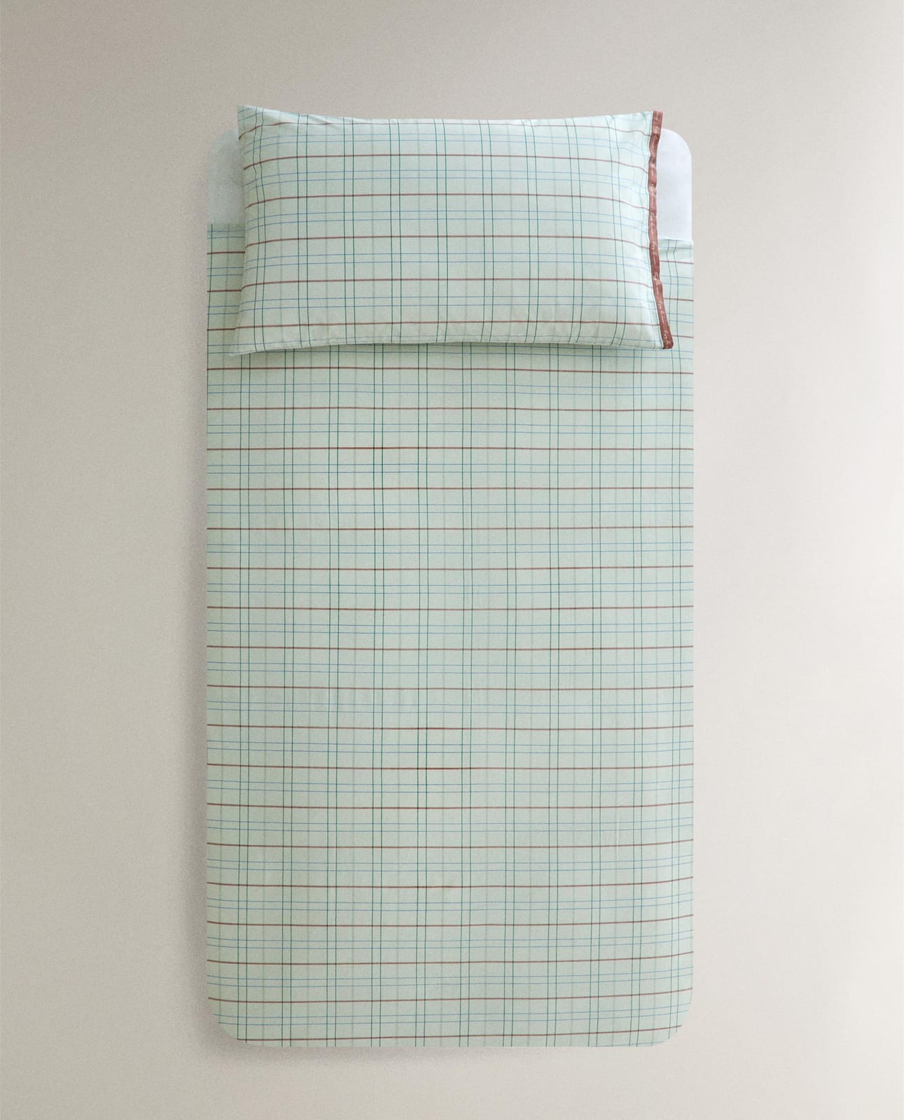 Пододеяльник ZARA HOME детский в зеленую клетку многоцветный 135 x 200 cm