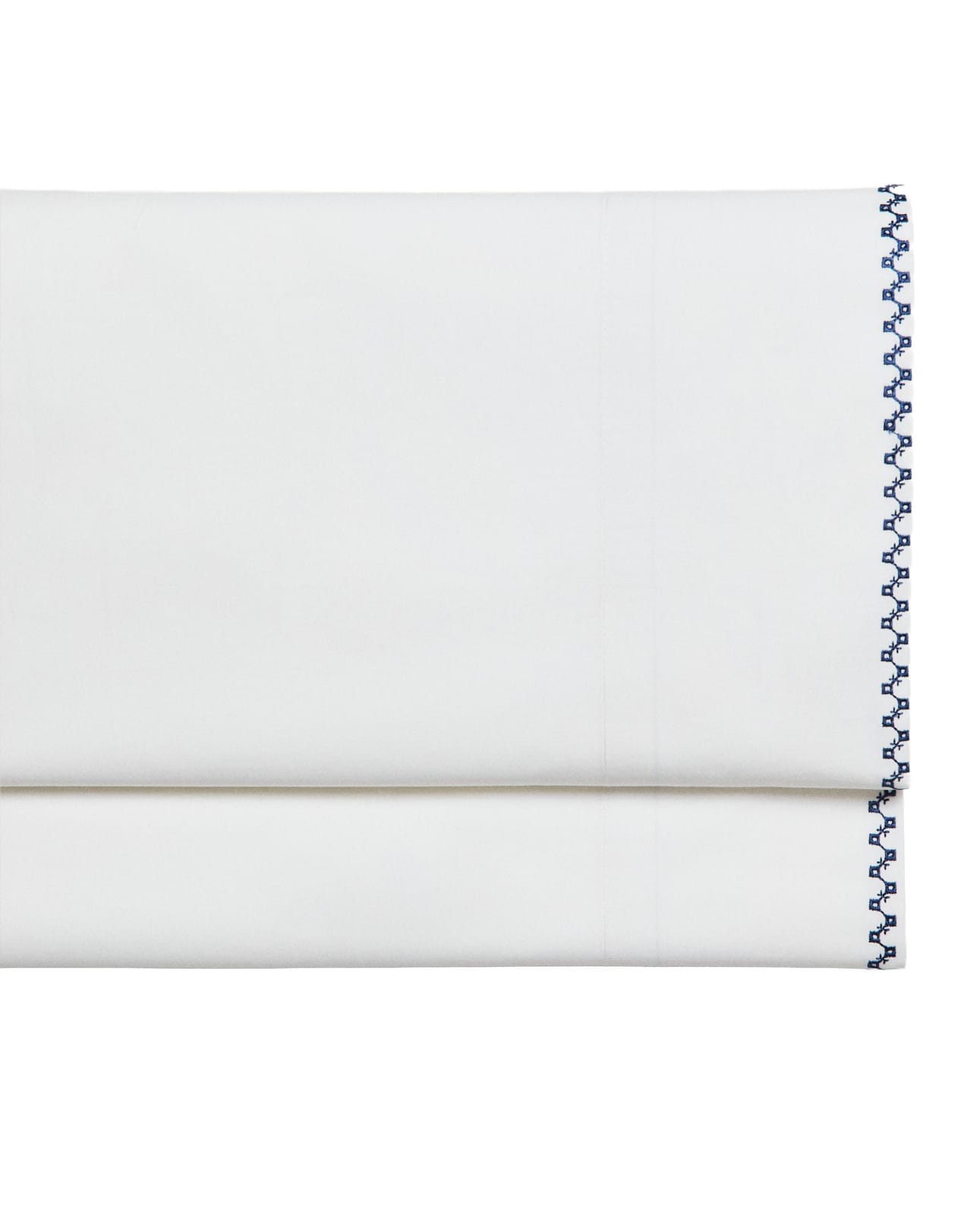 ZARA HOME простыня без резинки с вышитой полосой ракурс 7