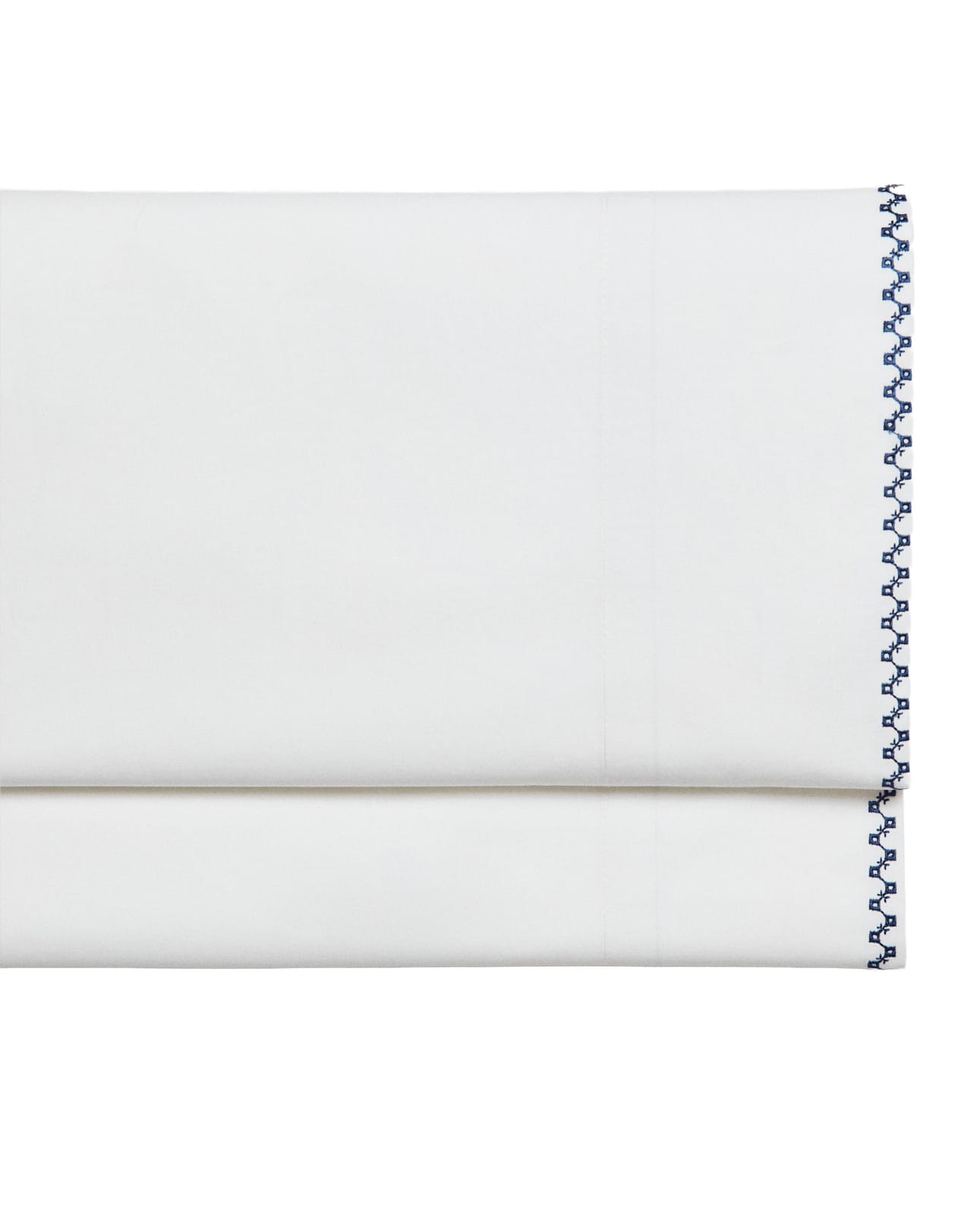 ZARA HOME простыня без резинки с вышитой полосой ракурс 8