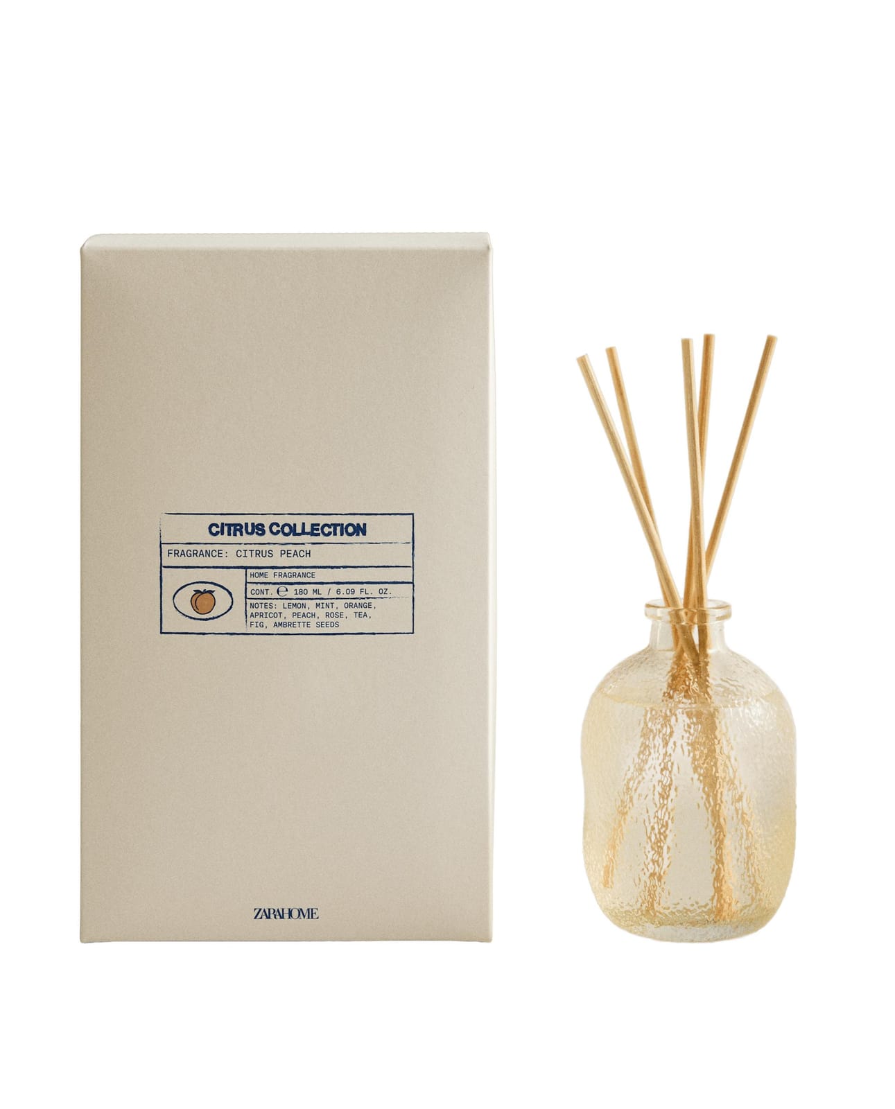 ZARA HOME (180 ML) АРОМАТИЧЕСКИЕ ПАЛОЧКИ CITRUS PEACH ракурс 6