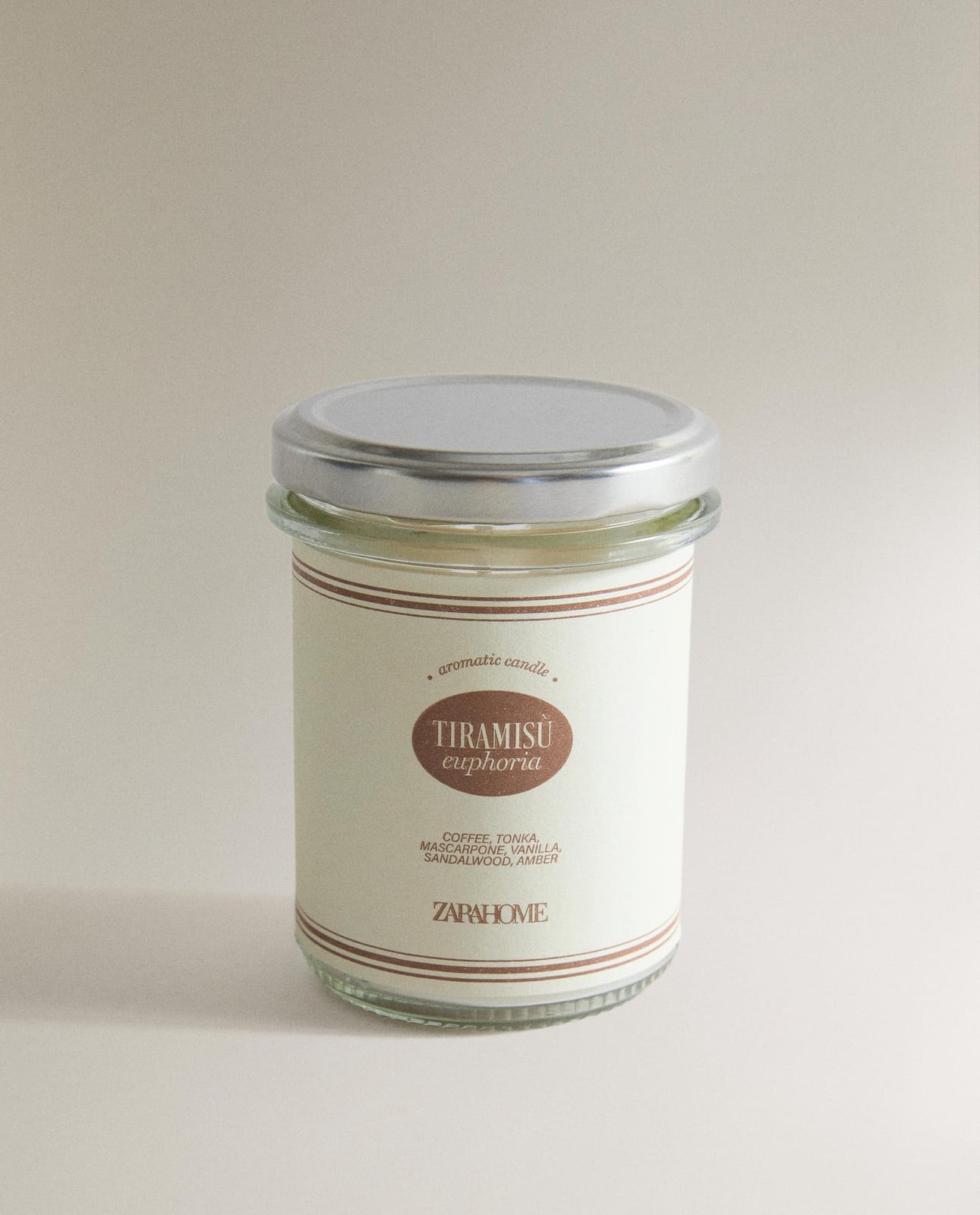 Свеча ZARA HOME (130 G) ароматическая свеча TIRAMISÙ EUPHORIA BRĄZOWY 9 x 7 x 7 cm