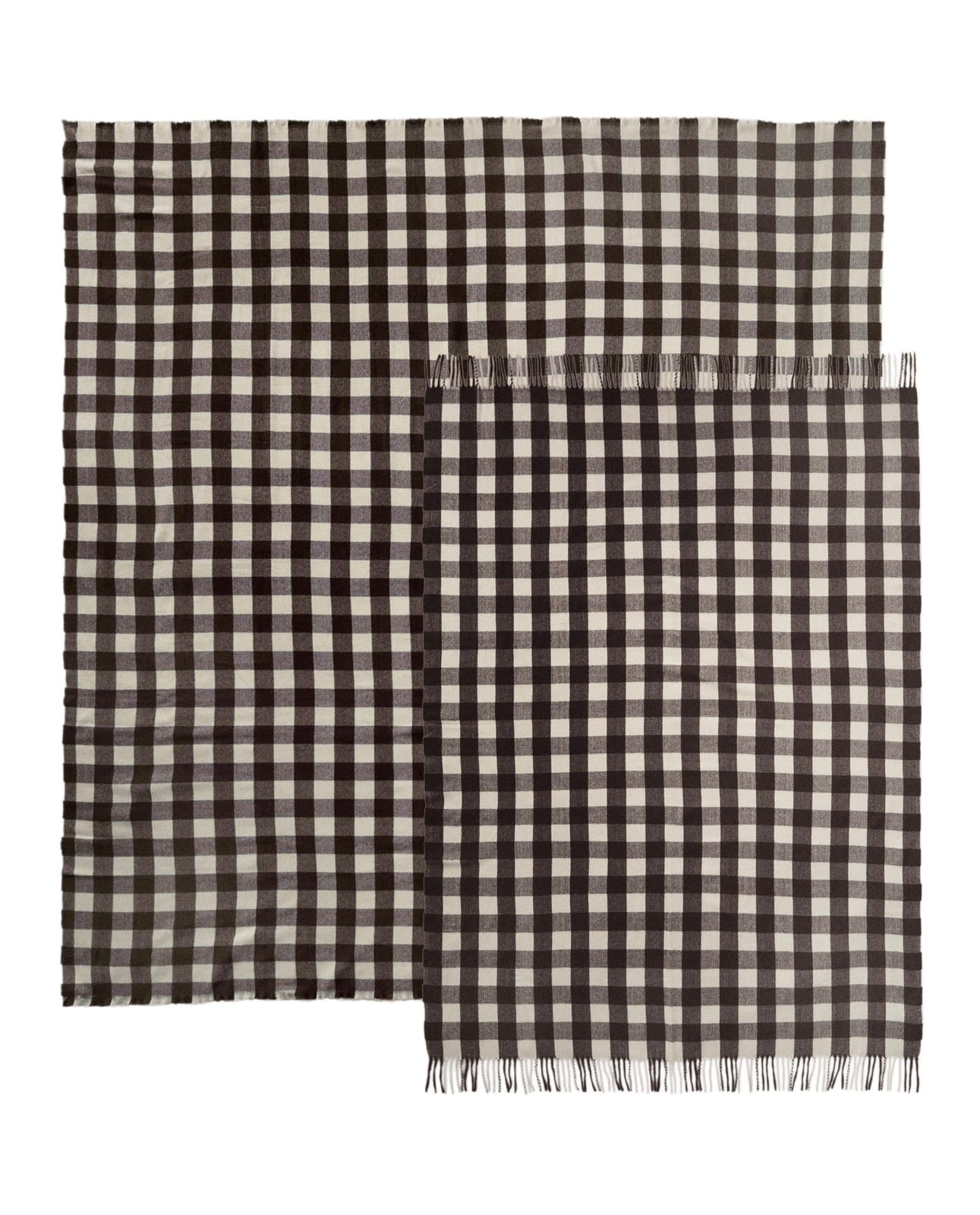 ZARA HOME ОДЕЯЛО В КЛЕТКУ С БАХРОМОЙ ракурс 6