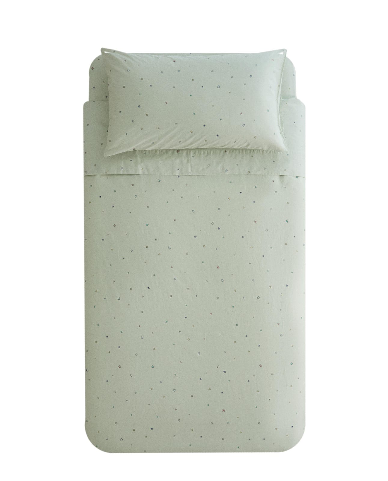 ZARA HOME ДЕТСКИЙ ПОДОДЕЯЛЬНИК ИЗ ХЛОПКА СО ЗВЕЗДОЧКАМИ ракурс 4