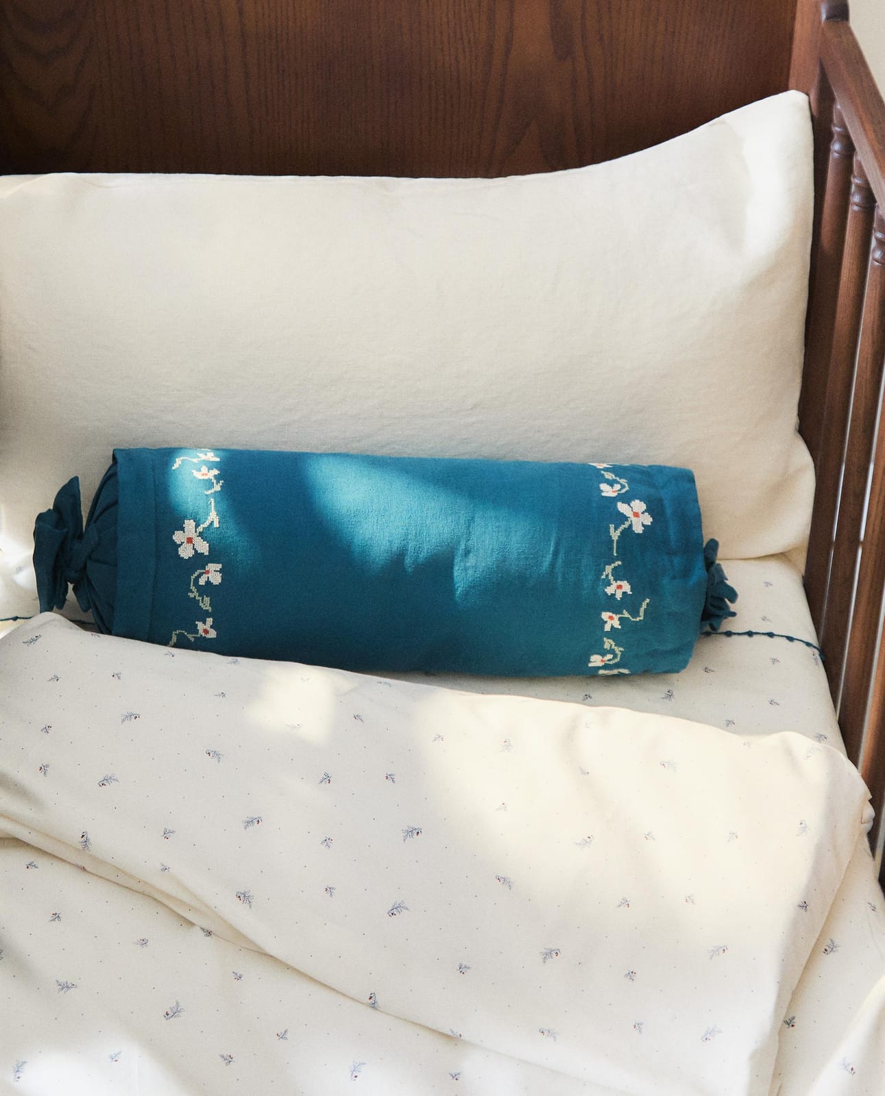 ZARA HOME Детский пододеяльник с листьями и горошек ракурс 8