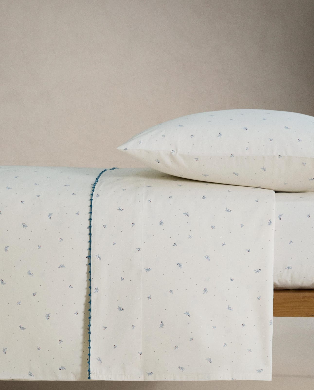 ZARA HOME Детский пододеяльник с листьями и горошек ракурс 5