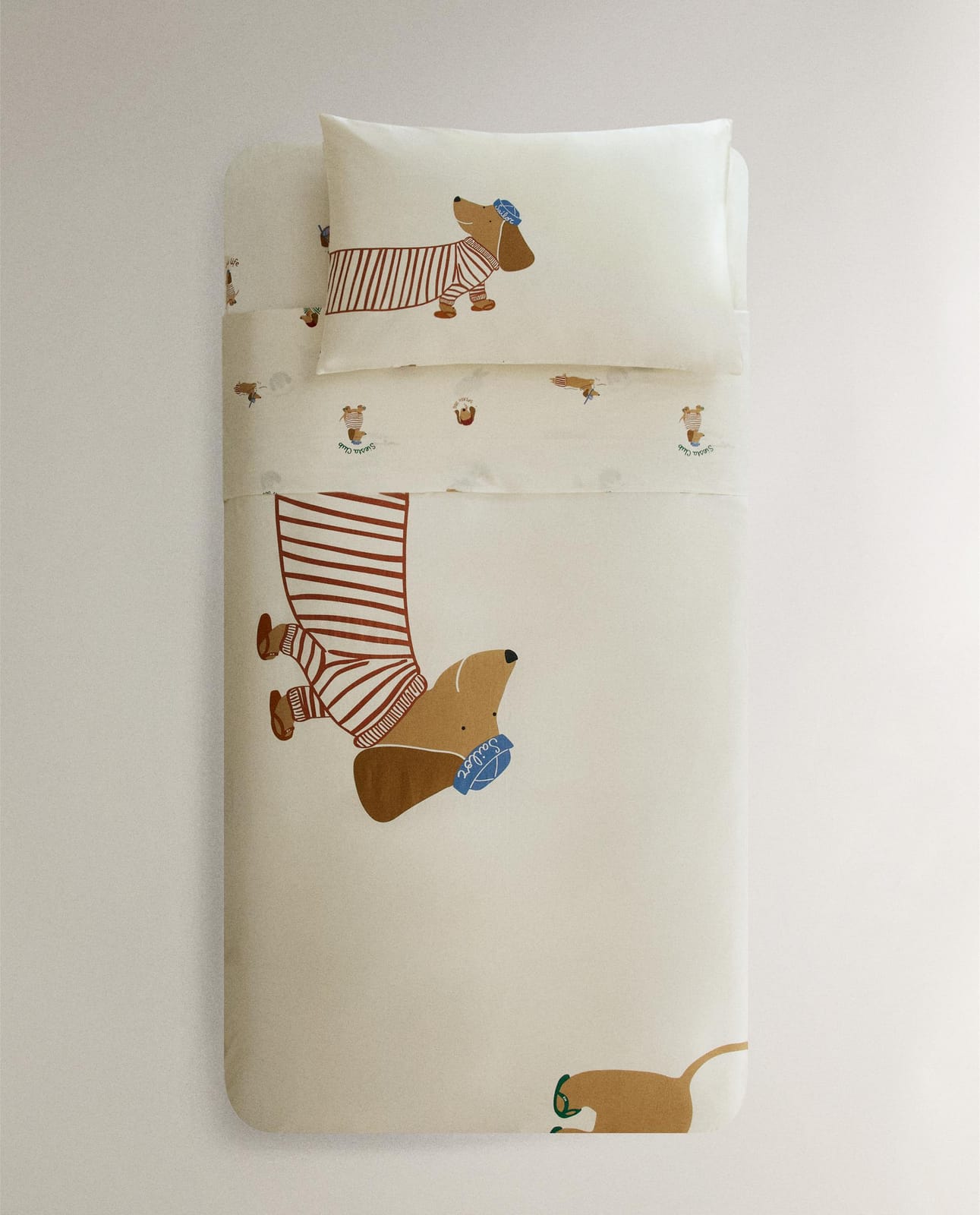 Пододеяльник ZARA HOME двусторонний детский с собачками разноцветный 220 x 220 см