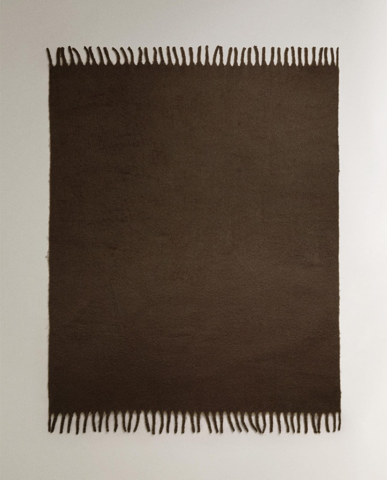 Плед ZARA HOME плед с эффектом мохера BRĄZOWY 220 x 240 cm