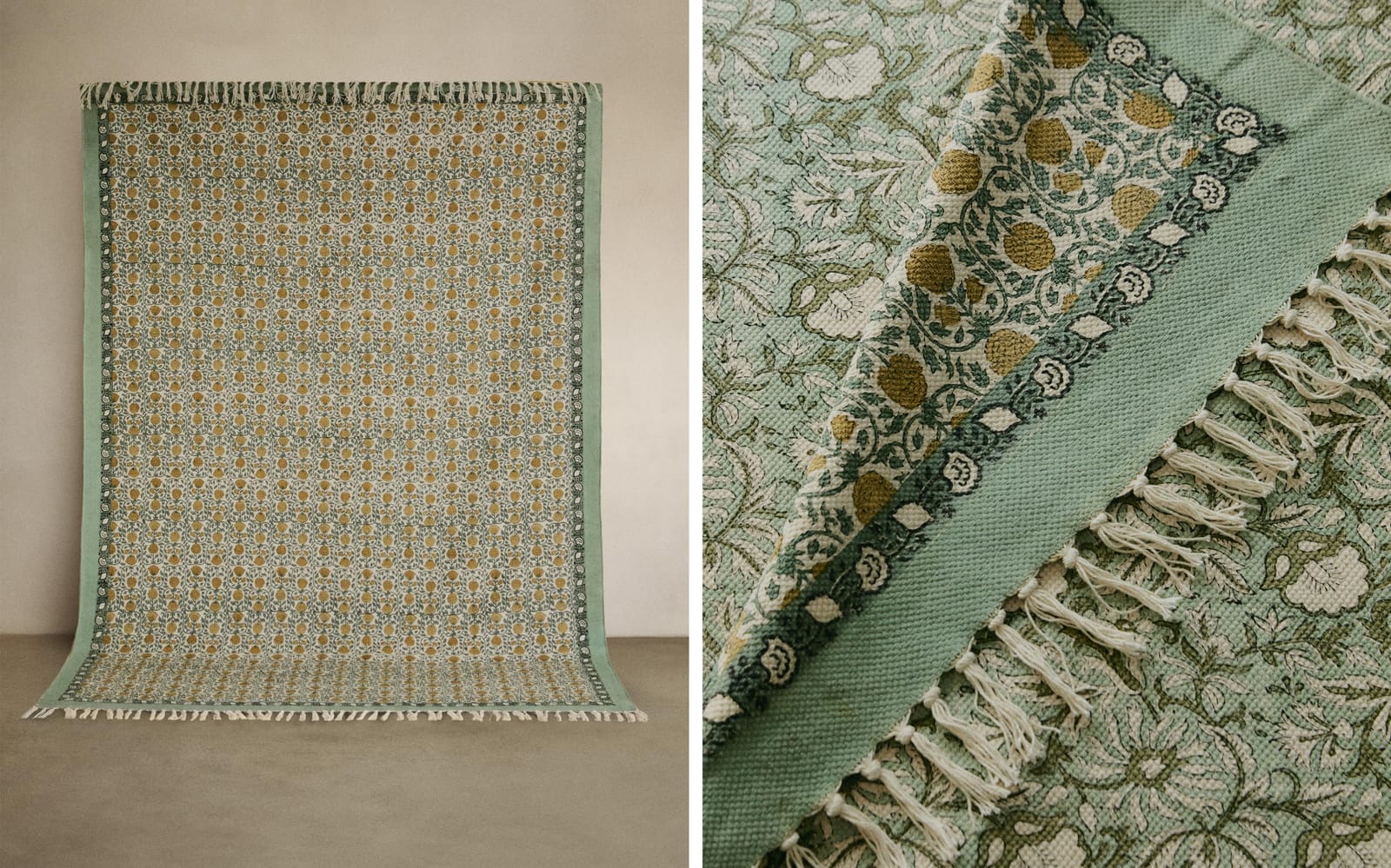 ZARA HOME ДВУСТОРОННИЙ ХЛОПКОВЫЙ КОВЕР ракурс 10