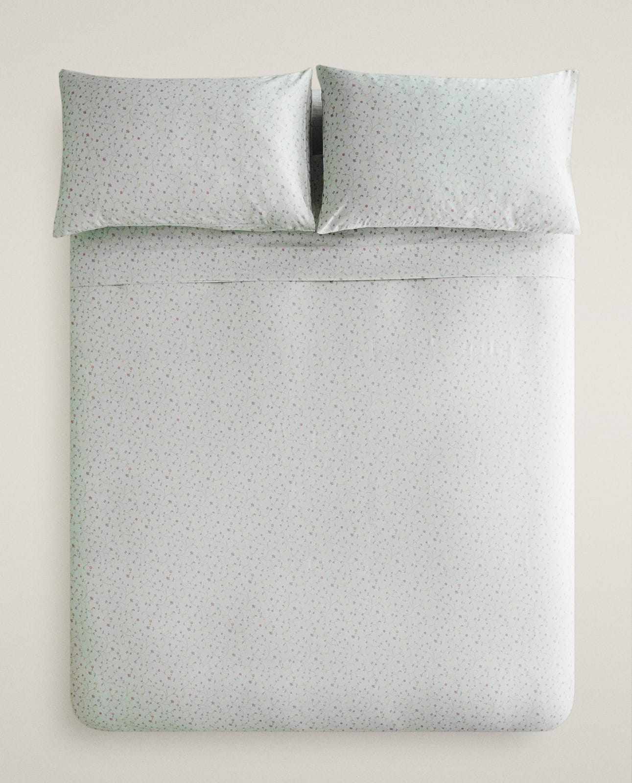 Пододеяльник ZARA HOME сатиновый, с мелкими цветами, NIEBIESKI, 135 x 200 cm