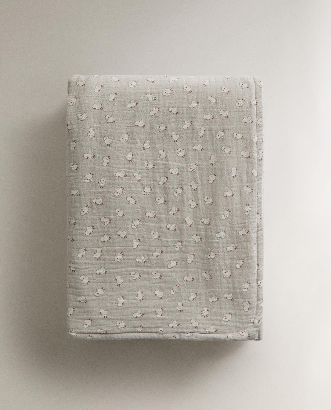 ZARA HOME ХЛОПКОВЫЙ ПЛЕД ДЛЯ РЕБЁНКА С ЦЫПЛЯТАМИ ракурс 6
