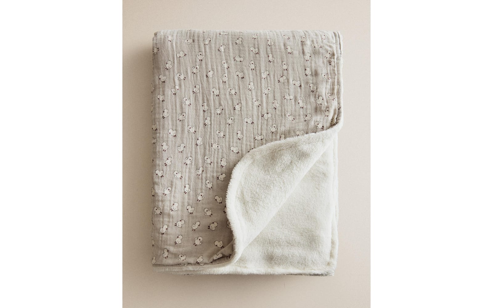 ZARA HOME ХЛОПКОВЫЙ ПЛЕД ДЛЯ РЕБЁНКА С ЦЫПЛЯТАМИ ракурс 8