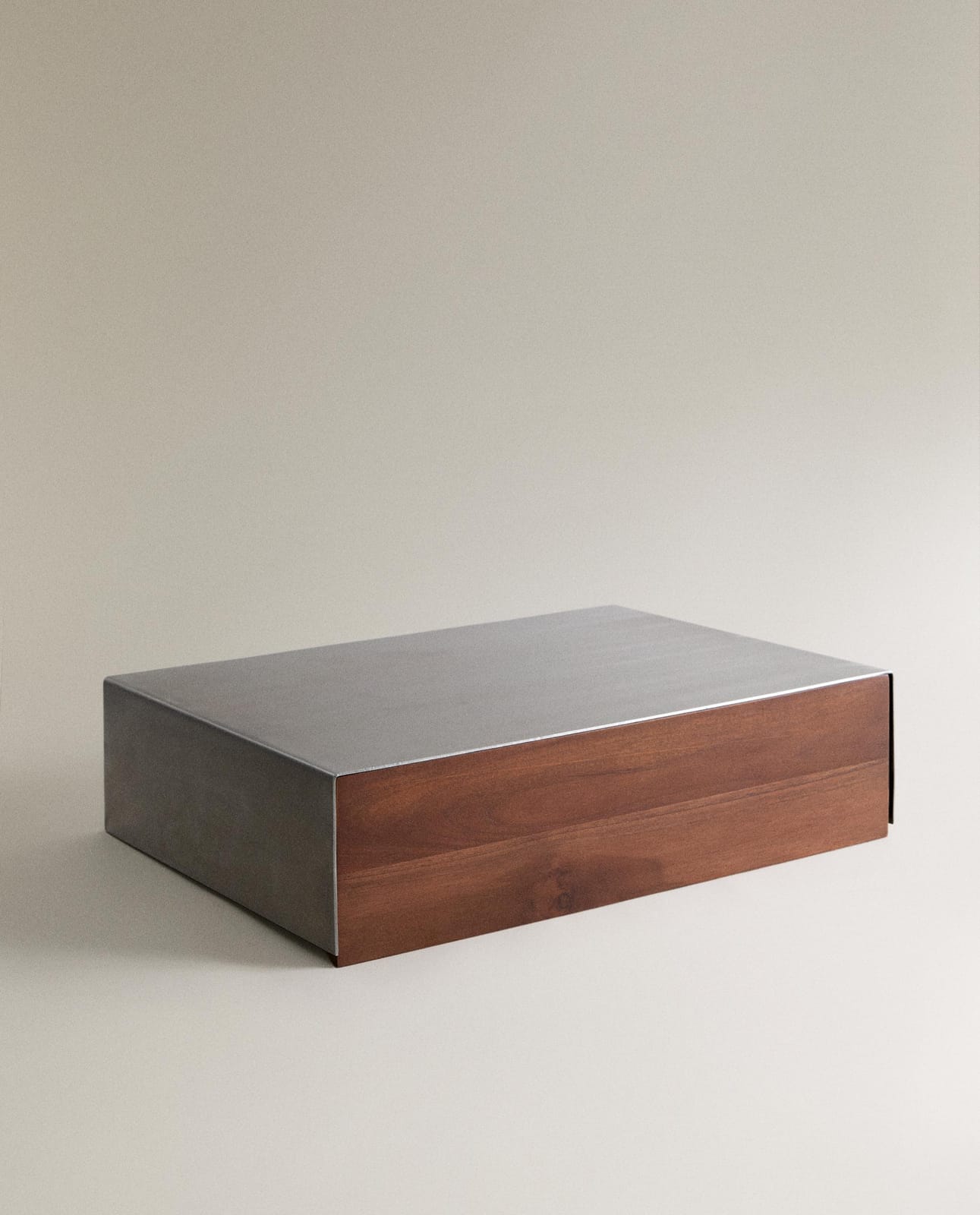 Приставной столик ZARA HOME кофейный столик из стали и дерева SREBRNY 11 x 45 x 31 cm