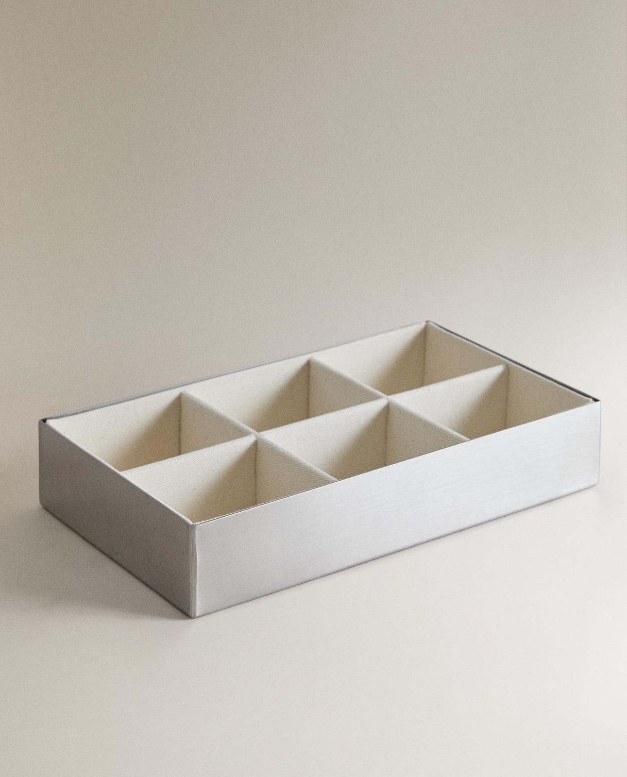 Сумка ZARA HOME органайзер для украшений с перегородками SREBRNY 4 x 21 x 12 cm