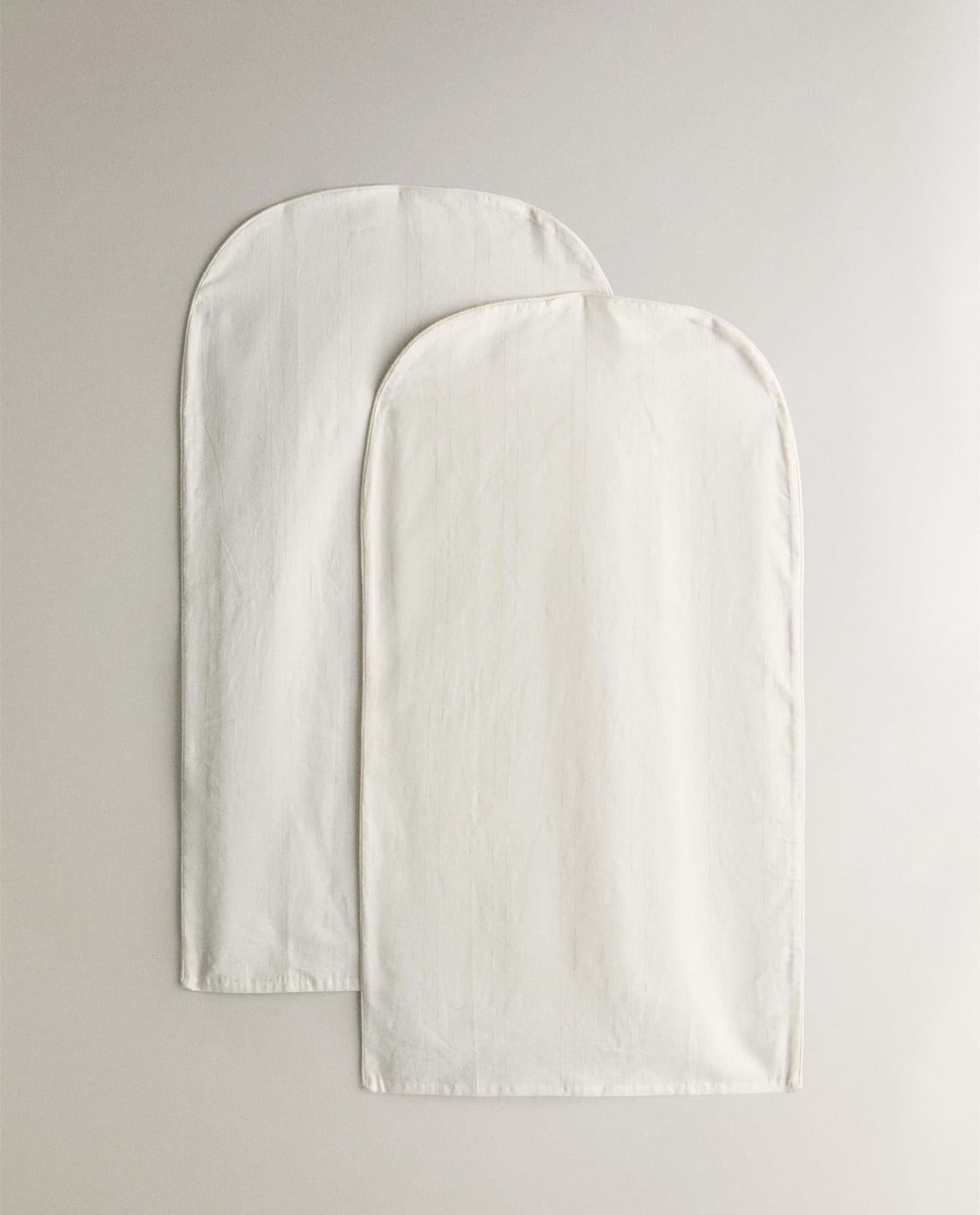 Сумка ZARA HOME маленький льняно-хлопковый чехол для шкафа (комплект 2 шт.) JASNOBEŻOWY 100 x 55 x 1 cm