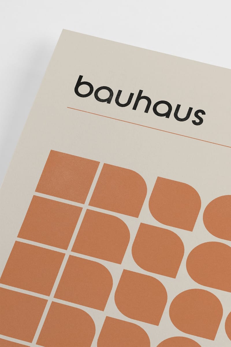 Плакат H&M 50х70 см Orange Bauhaus