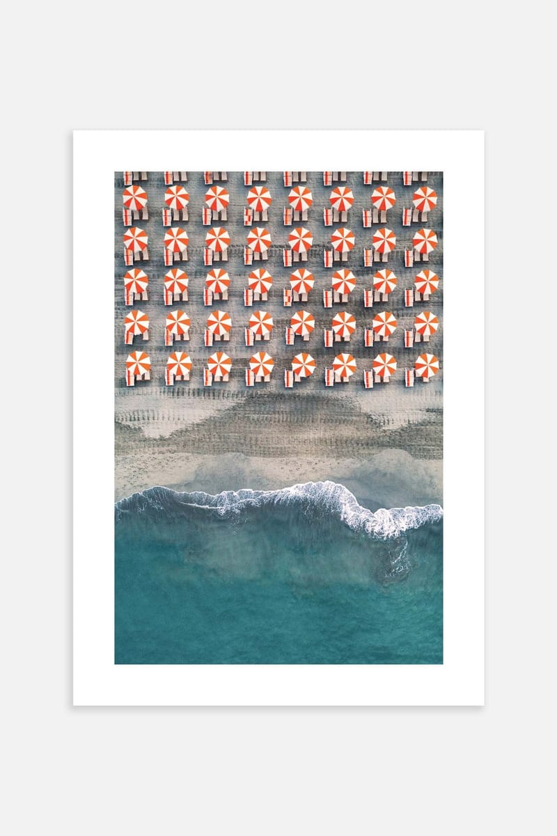Плакат H&M 30х40 см Tuscany Beach Umbrellas ракурс 2