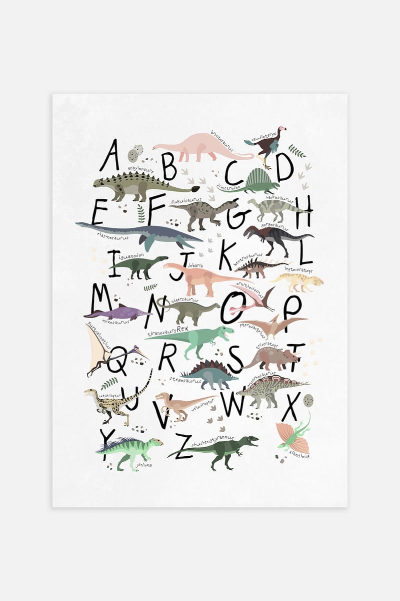 Плакат H&M 30х40 см Dino ABC ракурс 2