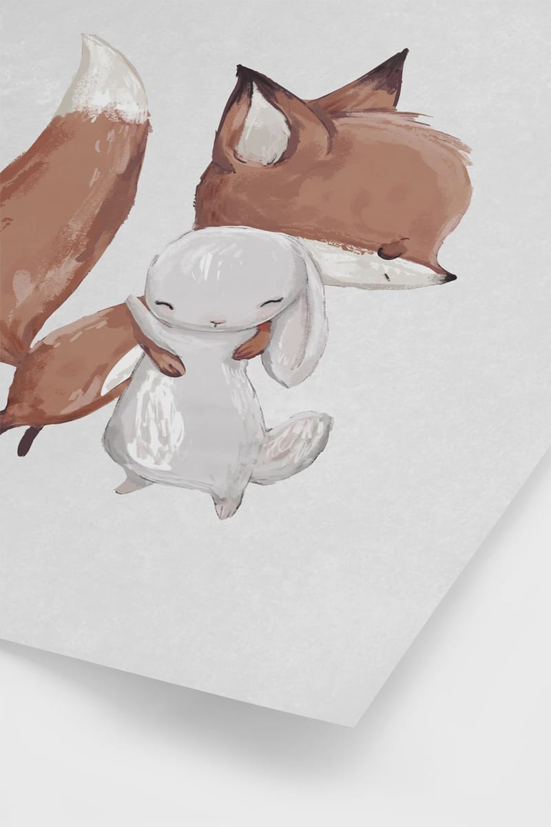 Плакат H&M 30х40 см Fox And Bunny