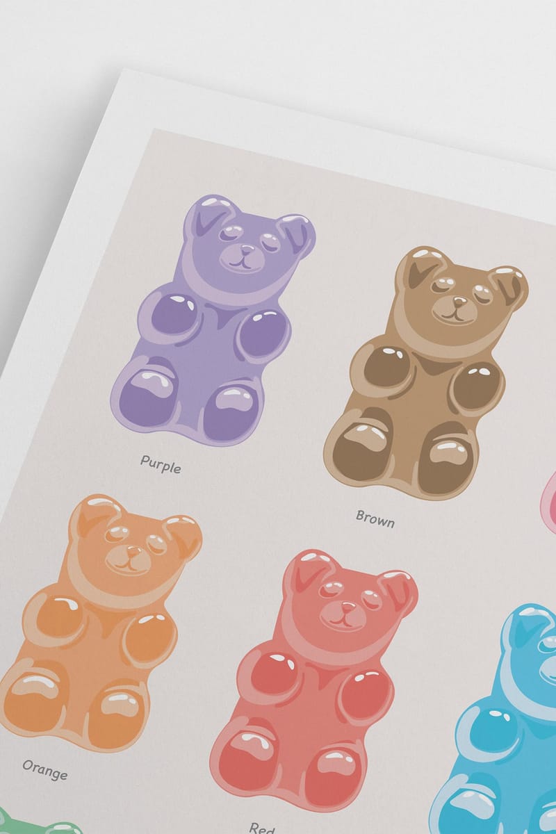 Плакат H&M 30х40 см Gummy Bear Colours