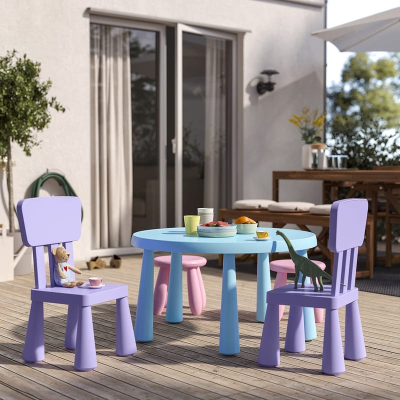 Детский стульчик IKEA MAMMUT 905.819.90, сиреневый ракурс 6