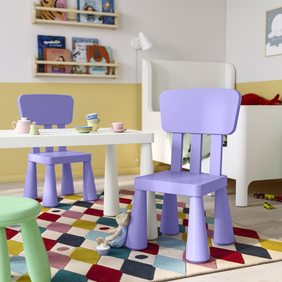 Детский стульчик IKEA MAMMUT 905.819.90, сиреневый