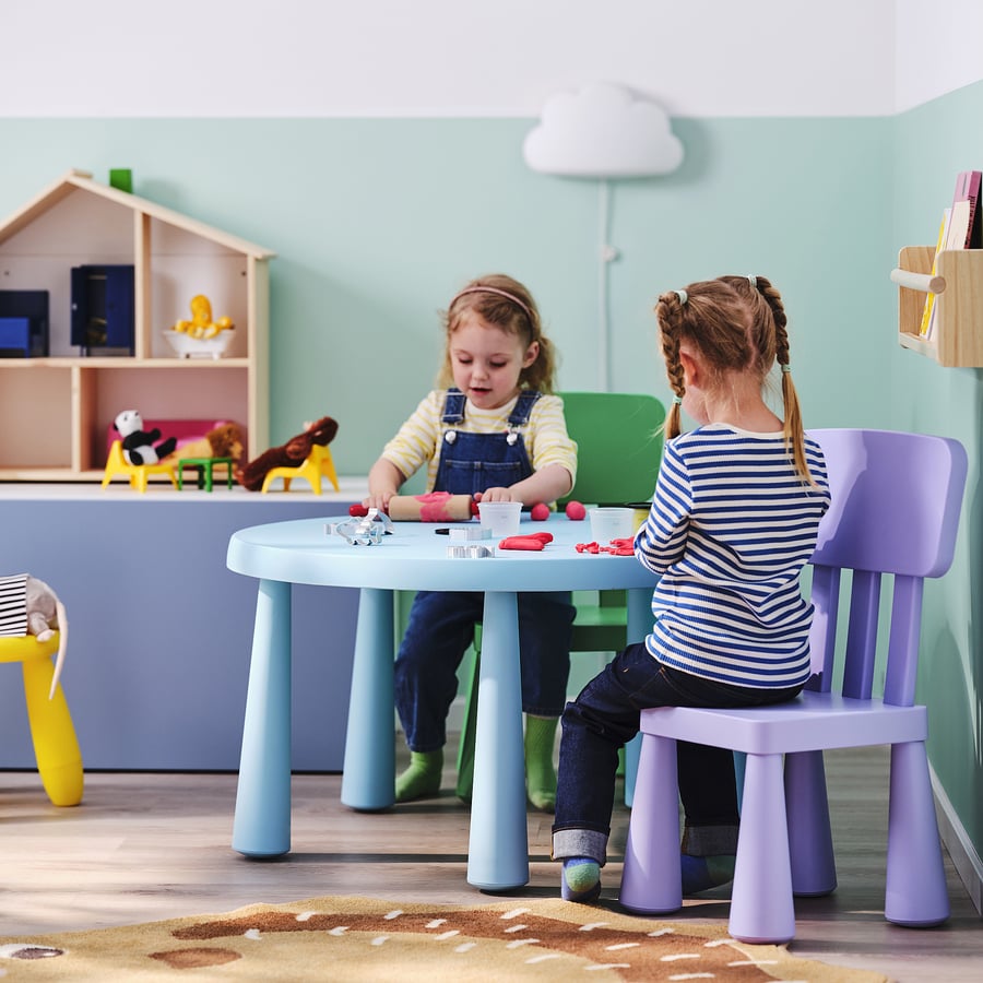 Детский стульчик IKEA MAMMUT 905.819.90, сиреневый ракурс 5