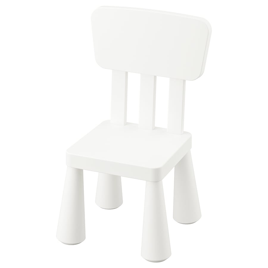 Детский стульчик IKEA MAMMUT 403.653.71, Белый ракурс 2