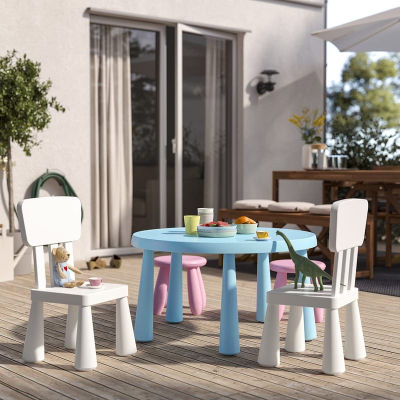 Детский стульчик IKEA MAMMUT 403.653.71, Белый ракурс 6