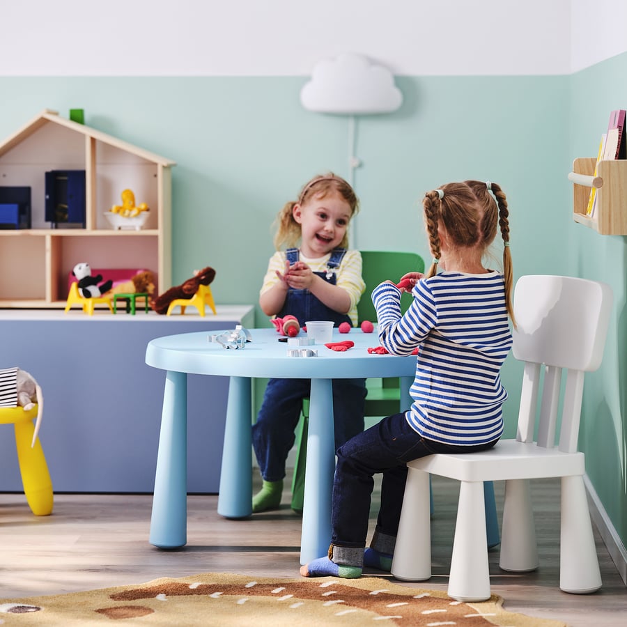 Детский стульчик IKEA MAMMUT 403.653.71, Белый ракурс 5