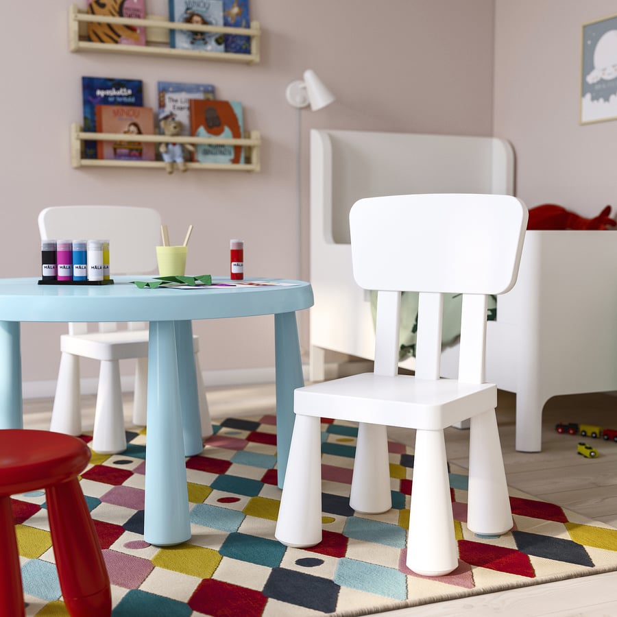 Детский стульчик IKEA MAMMUT 403.653.71, Белый