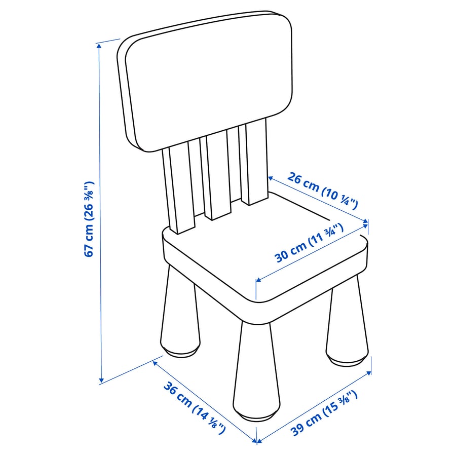 Детский стульчик IKEA MAMMUT 905.819.90, сиреневый ракурс 3