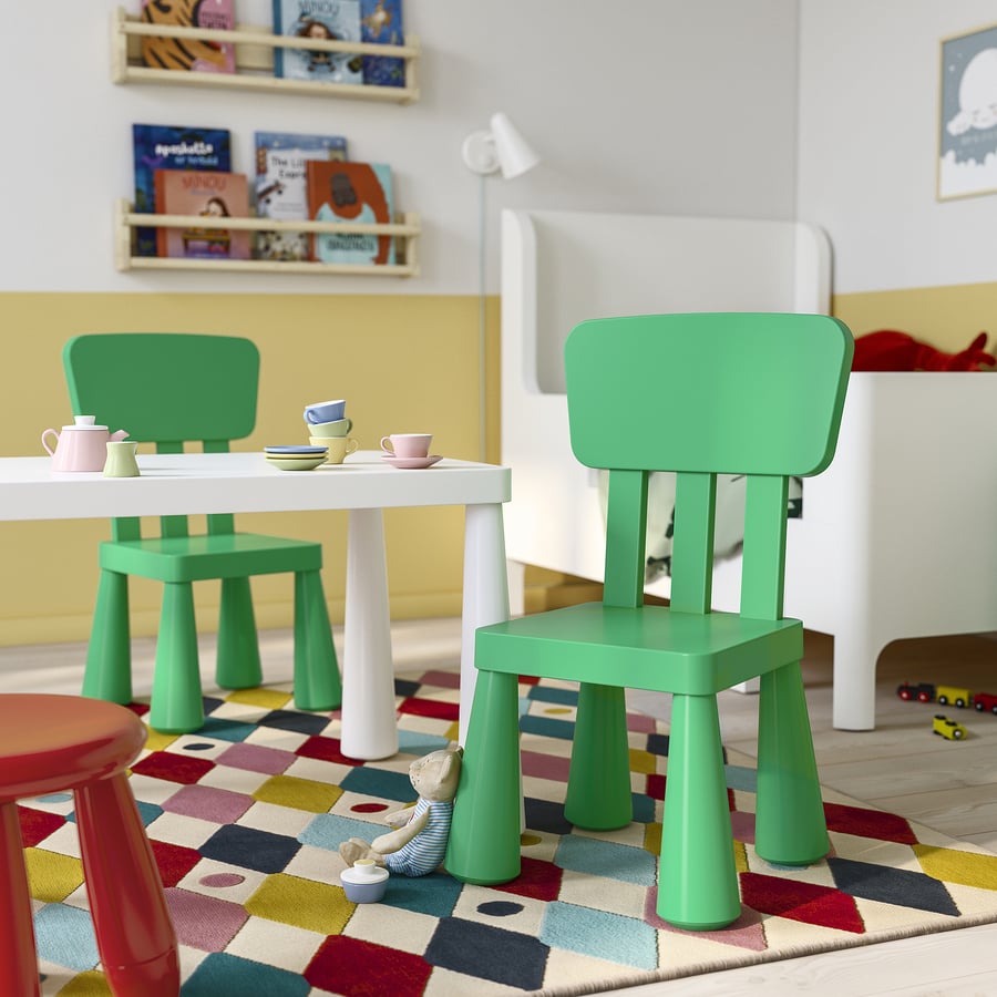 Детский стульчик IKEA MAMMUT 705.819.86, ярко-зеленый