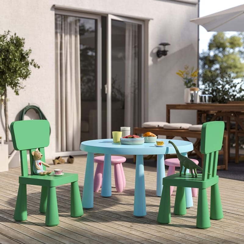Детский стульчик IKEA MAMMUT 705.819.86, ярко-зеленый ракурс 6