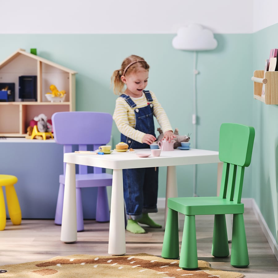 Детский стульчик IKEA MAMMUT 705.819.86, ярко-зеленый ракурс 5