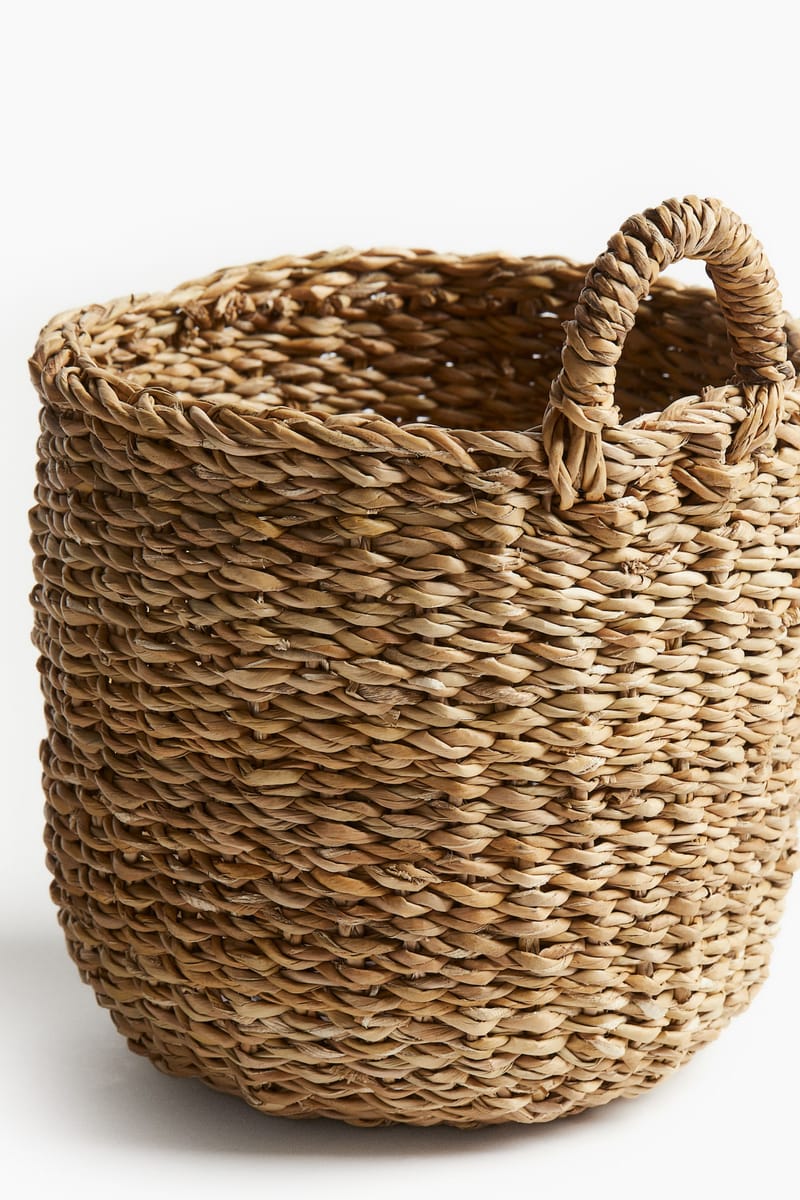 Корзина из морской травы H&M бежевый 20х20 см