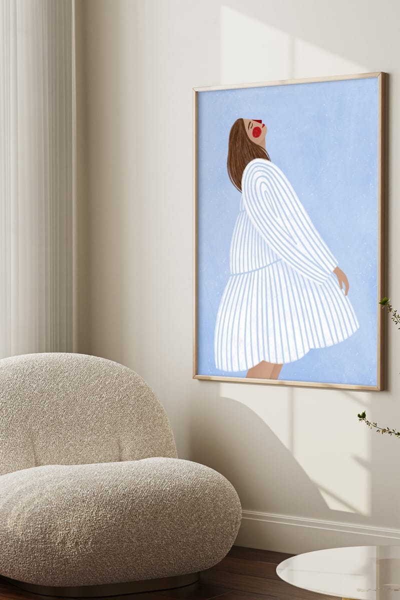Плакат H&M 100X140 см Bea Muller - The Woman With The Blue Stripes