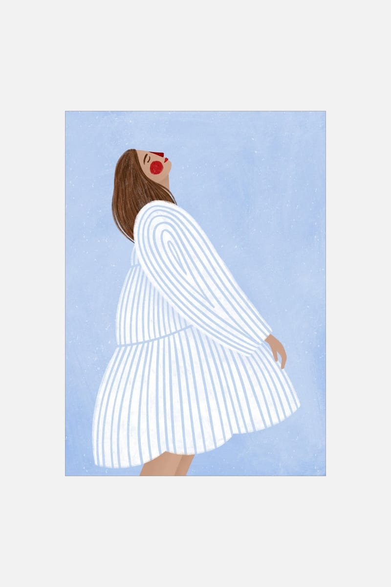 Плакат H&M 30х40 см Bea Muller - The Woman With The Blue Stripes ракурс 2