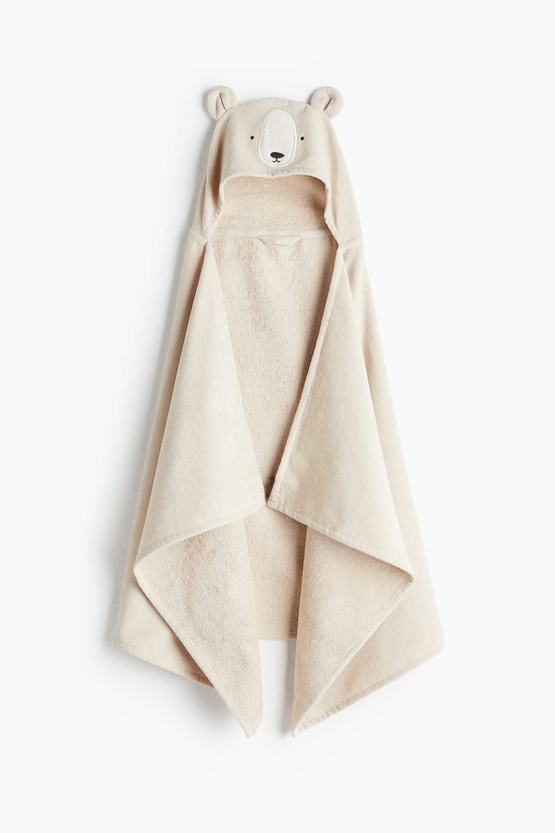 Банное полотенце с капюшоном H&M Цвет Светло-бежевый 70X130 см ракурс 2