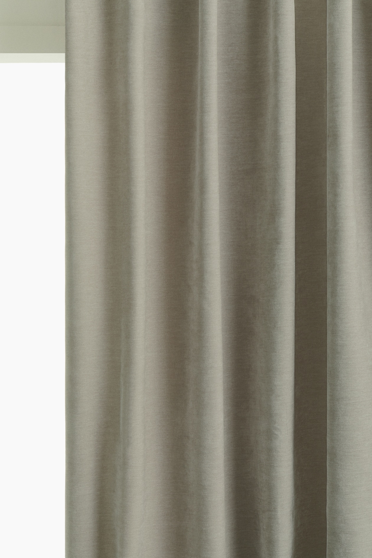 Длинные шторы из шенилла, комплект из 2 шт. H&M цвет Хаки зеленый 140X300 см