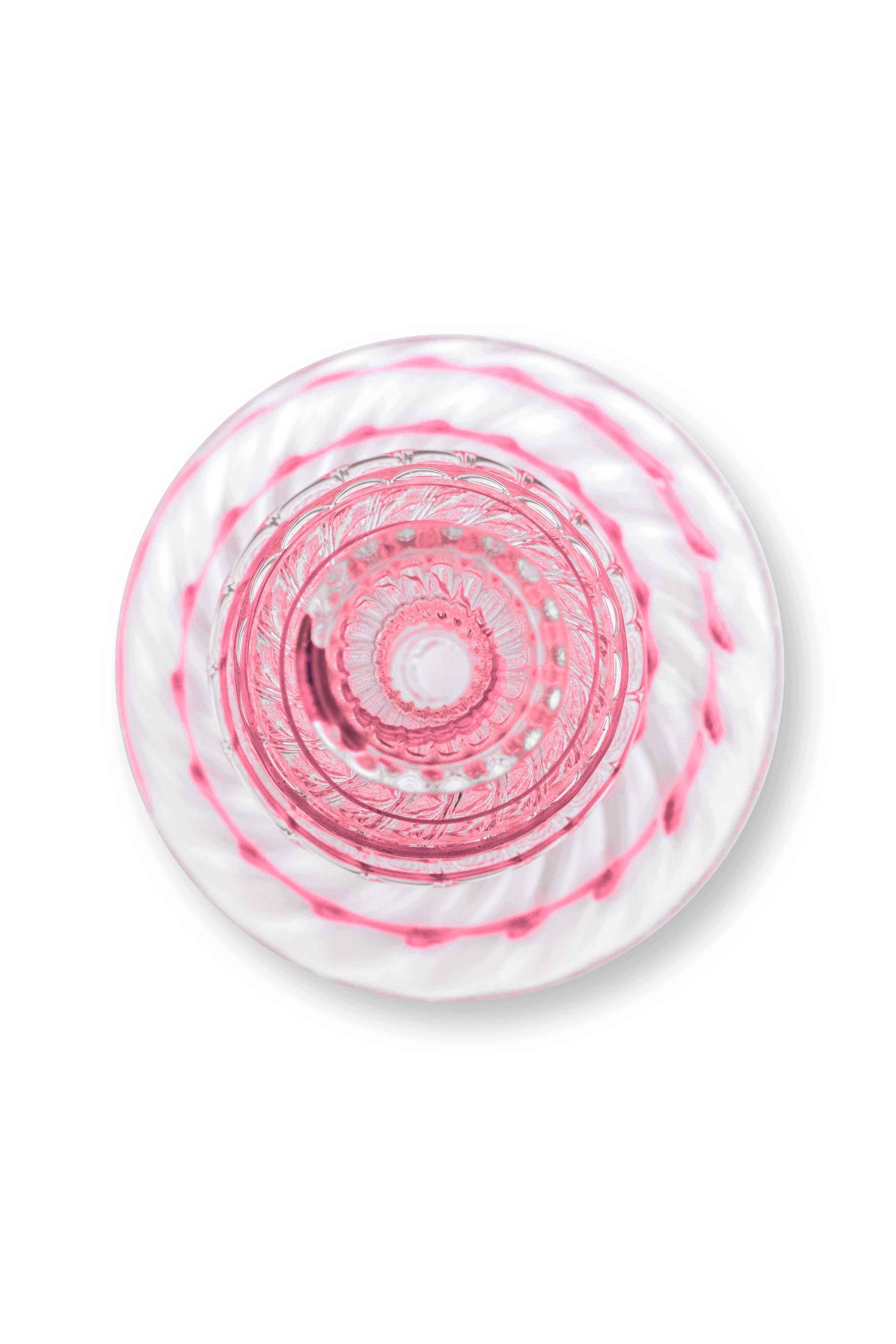 Подсвечник средний Glass Swirl Light Pink ракурс 5