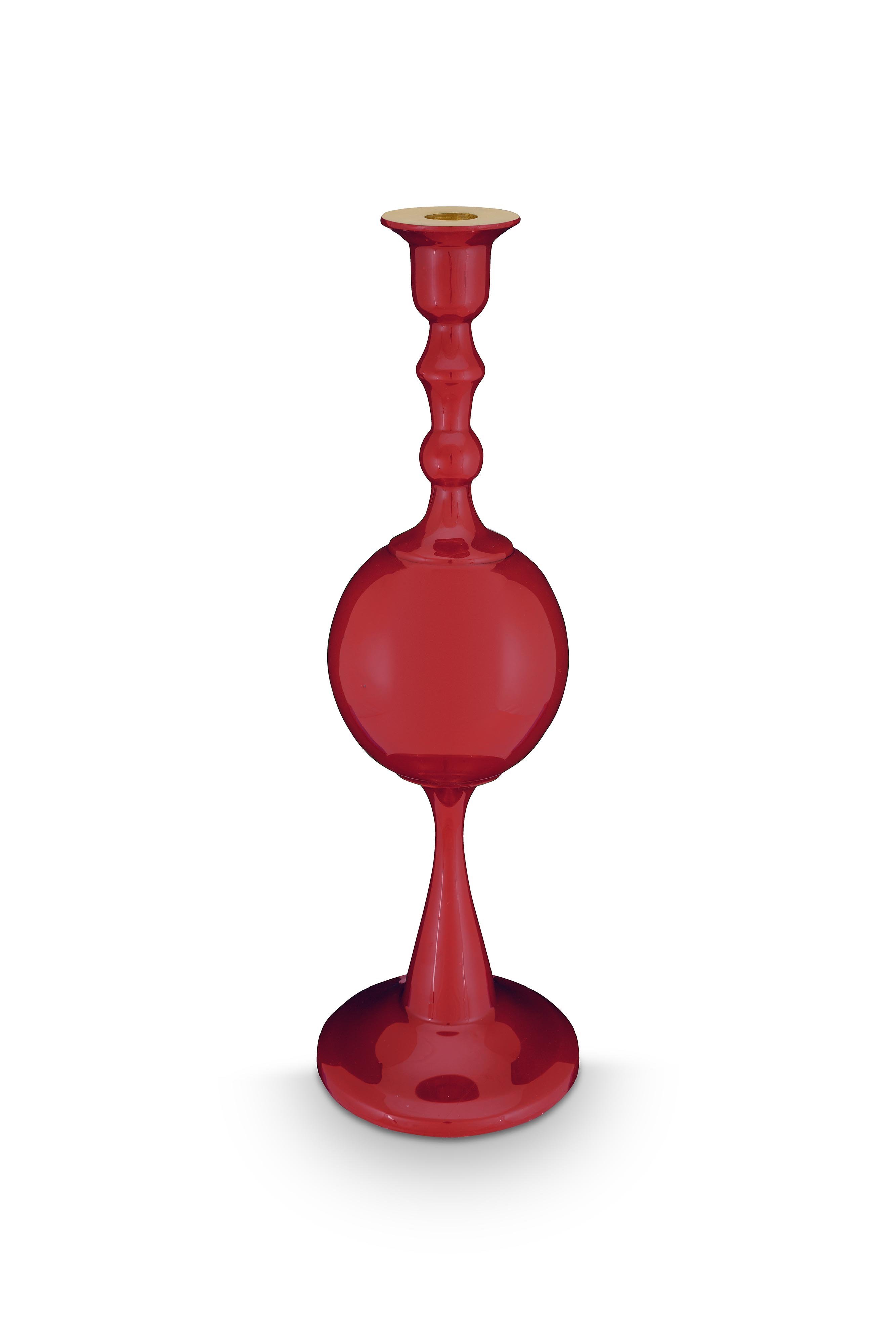 Подсвечник средний Metal Sphere Dark Red ракурс 2