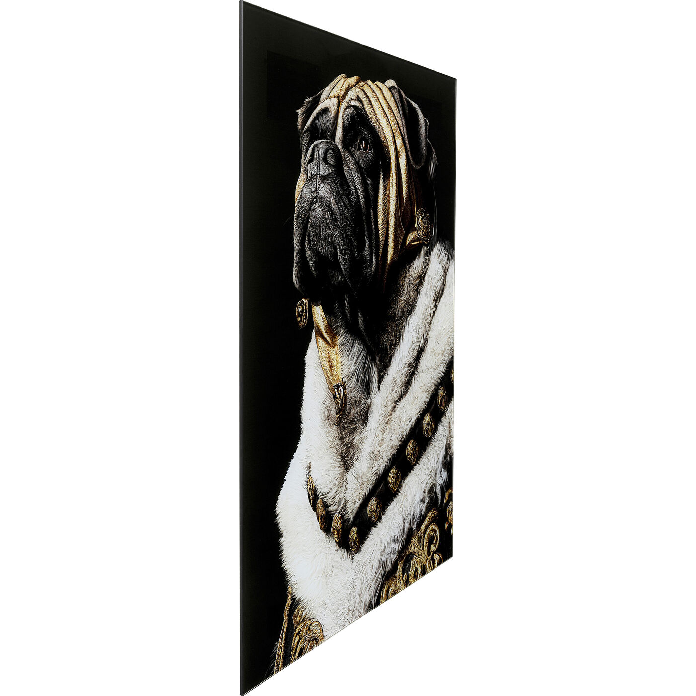 Картина стеклянная King Pug ракурс 6